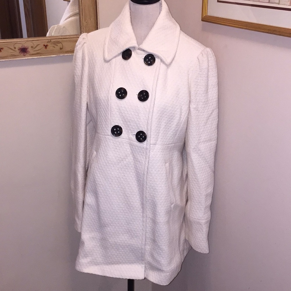 American Rag Girls Jr XL White Dble Breasted Coat